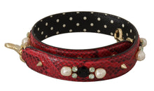 Load image into Gallery viewer, Dolce &amp; Gabbana Elegant Red Python Leather Shoulder Strap
