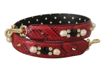 Load image into Gallery viewer, Dolce &amp; Gabbana Elegant Red Python Leather Shoulder Strap
