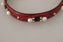 Load image into Gallery viewer, Dolce &amp; Gabbana Elegant Red Python Leather Shoulder Strap
