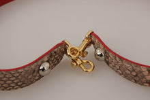 Load image into Gallery viewer, Dolce &amp; Gabbana Chic Brown Python Leather Bag Strap
