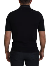 Load image into Gallery viewer, Dolce &amp; Gabbana Black Cotton Silk Polo Shortsleeve T-shirt
