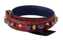 Load image into Gallery viewer, Dolce &amp; Gabbana Elegant Red Python Leather Handbag Strap
