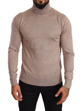 Load image into Gallery viewer, Dolce &amp; Gabbana Beige Turtleneck Cashmere-Silk Blend Sweater
