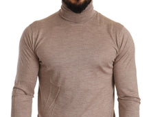 Load image into Gallery viewer, Dolce &amp; Gabbana Beige Turtleneck Cashmere-Silk Blend Sweater
