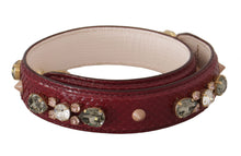 Load image into Gallery viewer, Dolce &amp; Gabbana Elegant Python Leather Bag Strap in Bordeaux
