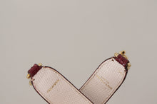 Load image into Gallery viewer, Dolce &amp; Gabbana Elegant Python Leather Bag Strap in Bordeaux
