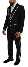 Load image into Gallery viewer, Dolce &amp; Gabbana Elegant Black and White Slim Fit Three Piece Suit
