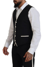 Load image into Gallery viewer, Dolce &amp; Gabbana Elegant Black and White Slim Fit Three Piece Suit
