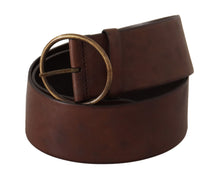 Load image into Gallery viewer, Dolce &amp; Gabbana Elegant Leather Belt with Engraved Buckle
