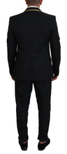 Load image into Gallery viewer, Dolce &amp; Gabbana Elegant Black &amp; Gold Slim Fit 3 Piece Suit
