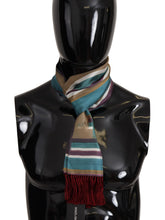 Load image into Gallery viewer, Dolce &amp; Gabbana Multicolor Striped Shwal Fringes Wrap Silk Scarf
