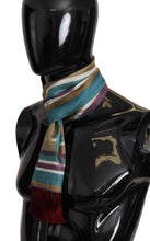 Load image into Gallery viewer, Dolce &amp; Gabbana Multicolor Striped Shwal Fringes Wrap Silk Scarf
