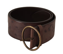 Load image into Gallery viewer, Dolce &amp; Gabbana Elegant Dark Brown Leather Belt with Logo Buckle
