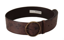 Load image into Gallery viewer, Dolce &amp; Gabbana Elegant Dark Brown Leather Belt with Logo Buckle
