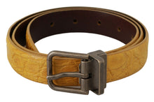 Load image into Gallery viewer, Dolce &amp; Gabbana Exotic Yellow Animal Pattern Leather Belt
