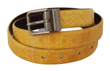 Load image into Gallery viewer, Dolce &amp; Gabbana Exotic Yellow Animal Pattern Leather Belt
