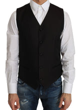 Load image into Gallery viewer, Dolce &amp; Gabbana Elegant Black Silk Blend Formal Vest
