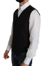 Load image into Gallery viewer, Dolce &amp; Gabbana Elegant Black Silk Blend Formal Vest
