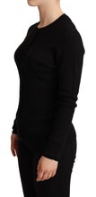 Load image into Gallery viewer, Dolce &amp; Gabbana Elegant Black Silk Cashmere Cardigan

