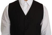 Load image into Gallery viewer, Dolce &amp; Gabbana Elegant Black Silk Blend Formal Vest
