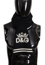 Load image into Gallery viewer, Dolce &amp; Gabbana Black White Cotton DG Printed Cashmere Shawl Scarf
