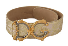 Load image into Gallery viewer, Dolce &amp; Gabbana Elegant Gold and Pink Leather Belt
