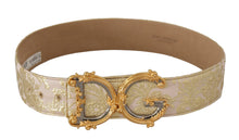 Load image into Gallery viewer, Dolce &amp; Gabbana Elegant Gold and Pink Leather Belt
