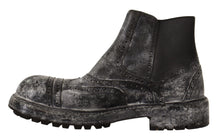 Load image into Gallery viewer, Dolce &amp; Gabbana Elegant Gray Leather Ankle Boots
