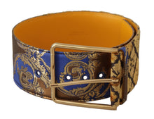 Load image into Gallery viewer, Dolce &amp; Gabbana Elegant Blue Leather Belt with Metal Buckle
