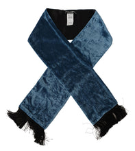 Load image into Gallery viewer, Dolce &amp; Gabbana Blue Velvet Solid Neck Warmer Men&#39;s Shawl Scarf
