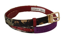 Load image into Gallery viewer, Dolce &amp; Gabbana Multicolor Canvas Leather Belt with Engraved Buckle
