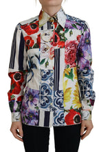 Load image into Gallery viewer, Dolce &amp; Gabbana Elegant Floral Cotton Long Sleeve Top

