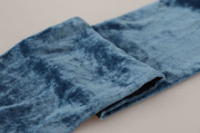 Load image into Gallery viewer, Dolce &amp; Gabbana Blue Velvet Solid Neck Warmer Men&#39;s Shawl Scarf

