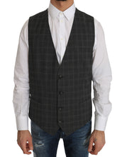 Load image into Gallery viewer, Dolce &amp; Gabbana Elegant Checkered Wool Vest for the Urbane Man
