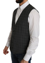 Load image into Gallery viewer, Dolce &amp; Gabbana Elegant Checkered Wool Vest for the Urbane Man
