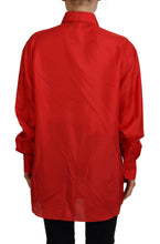 Load image into Gallery viewer, Dolce &amp; Gabbana Elegant Silk Collared Long Sleeve Polo Top
