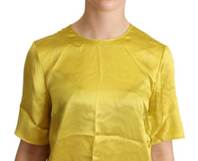 Load image into Gallery viewer, Dolce &amp; Gabbana Yellow Silk Short Sleeve Blouse T-shirt
