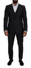 Load image into Gallery viewer, Dolce &amp; Gabbana Elegant Gray Martini Three-Piece Wool Silk Suit
