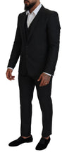 Load image into Gallery viewer, Dolce &amp; Gabbana Elegant Gray Martini Three-Piece Wool Silk Suit
