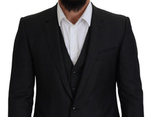 Load image into Gallery viewer, Dolce &amp; Gabbana Elegant Gray Martini Three-Piece Wool Silk Suit
