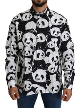 Load image into Gallery viewer, Dolce &amp; Gabbana Panda Print Pure Cotton Shirt - Black White
