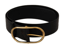 Load image into Gallery viewer, Dolce &amp; Gabbana Chic Black Leather Logo Belt
