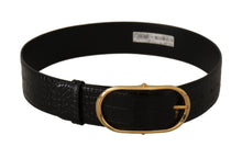 Load image into Gallery viewer, Dolce &amp; Gabbana Chic Black Leather Logo Belt
