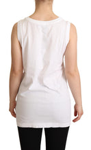 Load image into Gallery viewer, Dolce &amp; Gabbana White La Moda Crystal Tank Top T-shirt
