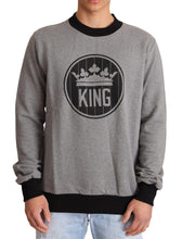 Load image into Gallery viewer, Dolce &amp; Gabbana Elegant Gray Crown Motif Crewneck Sweater
