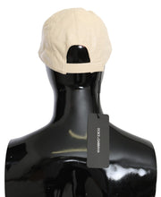 Load image into Gallery viewer, Dolce &amp; Gabbana Elegant White Lambskin Leather Baseball Cap
