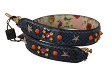 Load image into Gallery viewer, Dolce &amp; Gabbana Elegant Blue Python Leather Bag Strap
