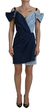 Load image into Gallery viewer, Dolce &amp; Gabbana Two Tone Blue Patchwork Denim Mini Dress
