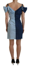 Load image into Gallery viewer, Dolce &amp; Gabbana Two Tone Blue Patchwork Denim Mini Dress
