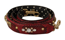 Load image into Gallery viewer, Dolce &amp; Gabbana Red Python Leather Shoulder Bag Strap
